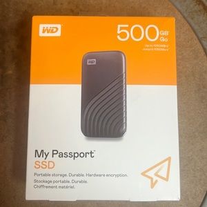 WD 500GB My Passport SSD Portable External Solid State Drive - NEW,sealed in box